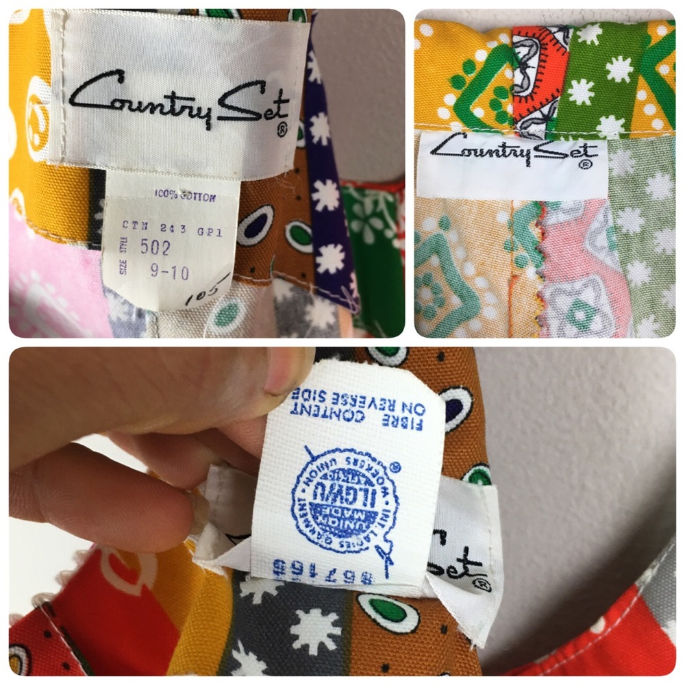 Vintage 60s hippie patchwork matching pant outfit - Picture 14 of 16